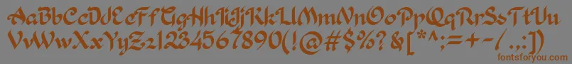Khaleefa Font – Brown Fonts on Gray Background