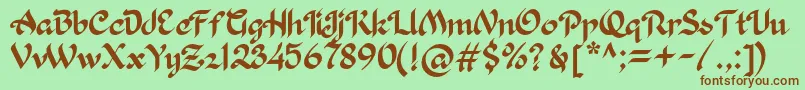 Khaleefa Font – Brown Fonts on Green Background