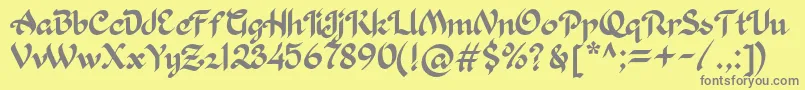 Khaleefa Font – Gray Fonts on Yellow Background