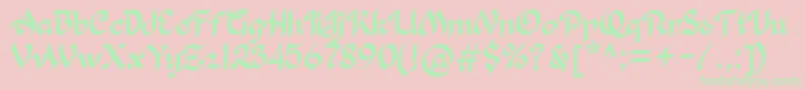 Khaleefa Font – Green Fonts on Pink Background