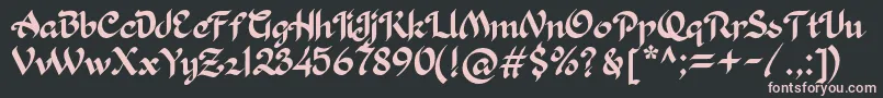 Шрифт Khaleefa – розовые шрифты на чёрном фоне