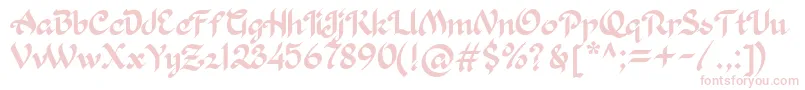 Khaleefa Font – Pink Fonts on White Background