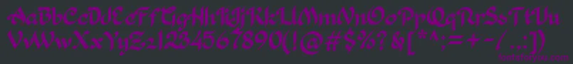 Khaleefa Font – Purple Fonts on Black Background