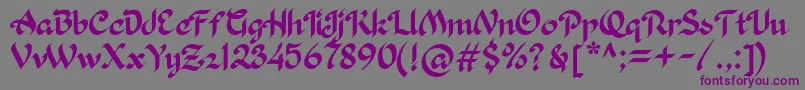 Khaleefa Font – Purple Fonts on Gray Background