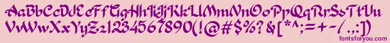 Khaleefa Font – Purple Fonts on Pink Background