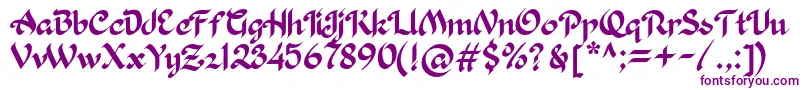 Khaleefa Font – Purple Fonts on White Background