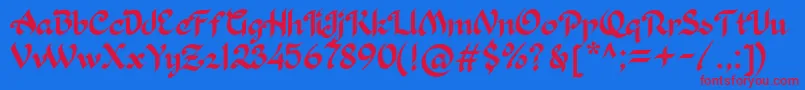 Khaleefa Font – Red Fonts on Blue Background