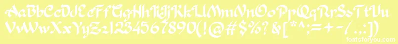Khaleefa Font – White Fonts on Yellow Background