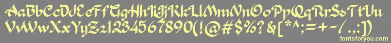 Khaleefa Font – Yellow Fonts on Gray Background