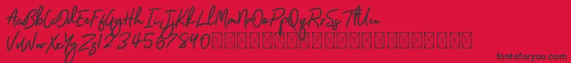 khalidpersonal Font – Black Fonts on Red Background