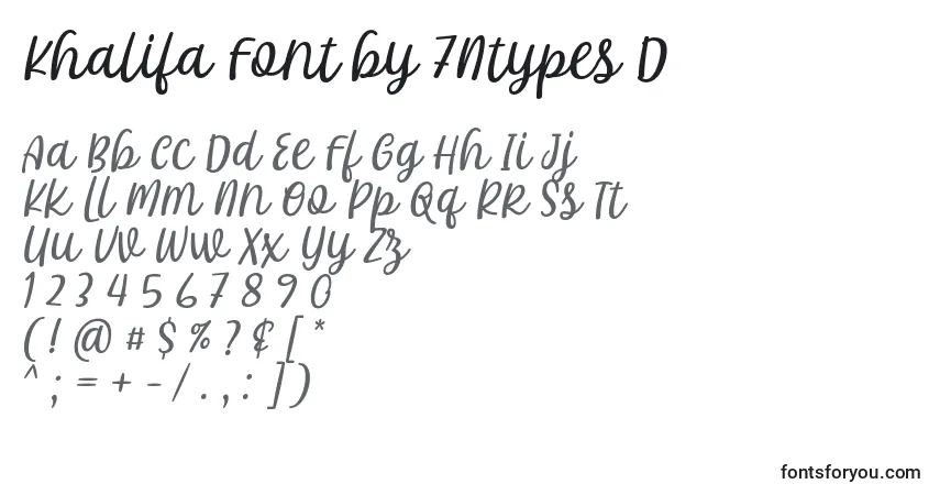 A fonte Khalifa Font by 7Ntypes D – alfabeto, números, caracteres especiais