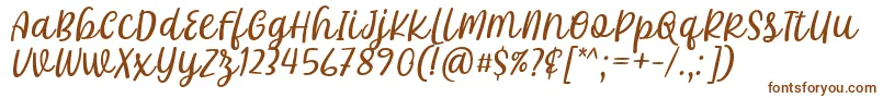 Czcionka Khalifa Font by 7Ntypes D – brązowe czcionki na białym tle