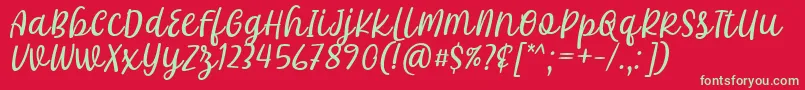 Khalifa Font by 7Ntypes D Font – Green Fonts on Red Background