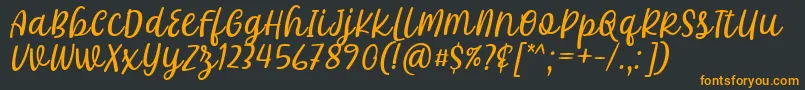 Шрифт Khalifa Font by 7Ntypes D – оранжевые шрифты на чёрном фоне