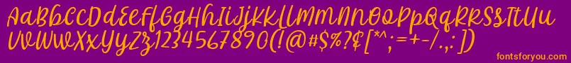 Шрифт Khalifa Font by 7Ntypes D – оранжевые шрифты на фиолетовом фоне