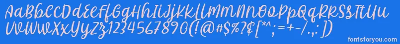 Шрифт Khalifa Font by 7Ntypes D – розовые шрифты на синем фоне