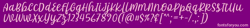 Шрифт Khalifa Font by 7Ntypes D – розовые шрифты на фиолетовом фоне