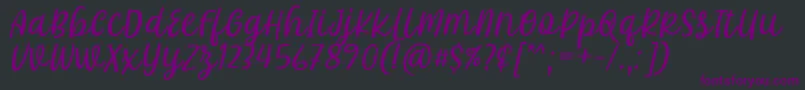 Khalifa Font by 7Ntypes D-Schriftart – Violette Schriften auf schwarzem Hintergrund