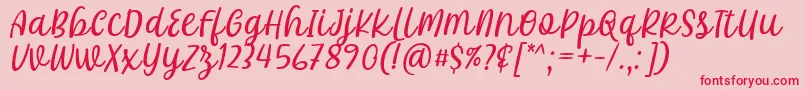 fuente Khalifa Font by 7Ntypes D – Fuentes Rojas Sobre Fondo Rosa