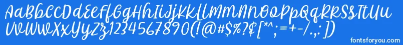 Шрифт Khalifa Font by 7Ntypes D – белые шрифты на синем фоне