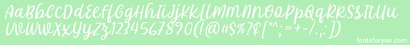 フォントKhalifa Font by 7Ntypes D – 緑の背景に白い文字