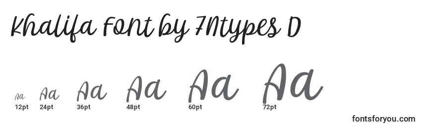 Размеры шрифта Khalifa Font by 7Ntypes D