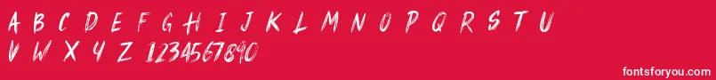 KhalifIrsyad Font – White Fonts on Red Background