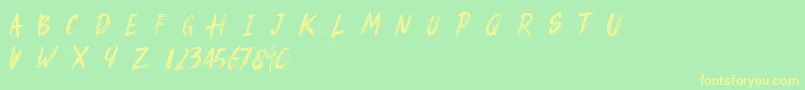 KhalifIrsyad Font – Yellow Fonts on Green Background