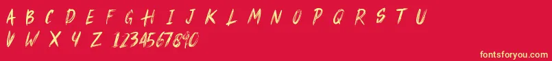 KhalifIrsyad Font – Yellow Fonts on Red Background