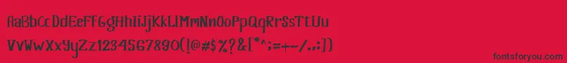 Khasanah Brush Font – Black Fonts on Red Background