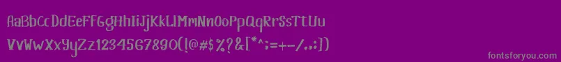 Khasanah Brush Font – Gray Fonts on Purple Background