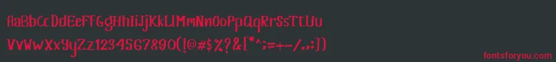 フォントKhasanah Brush – 黒い背景に赤い文字