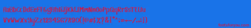 Khasanah Brush Font – Red Fonts on Blue Background