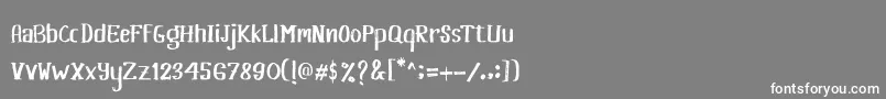 Khasanah Brush-Schriftart – Weiße Schriften auf grauem Hintergrund