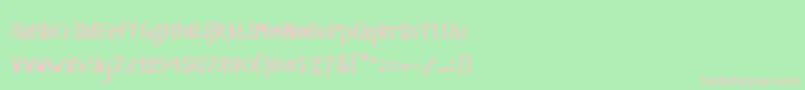 Khasanah Brush Font – Pink Fonts on Green Background