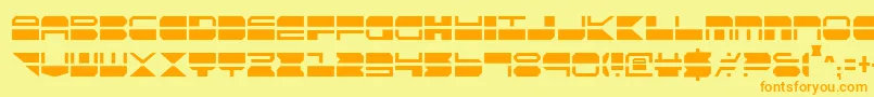 QuickmarkCondensed Font – Orange Fonts on Yellow Background