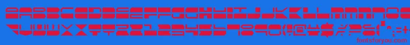 Police QuickmarkCondensed – polices rouges sur fond bleu