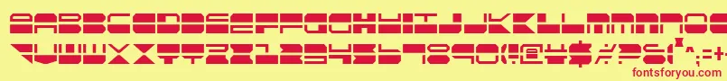 QuickmarkCondensed Font – Red Fonts on Yellow Background