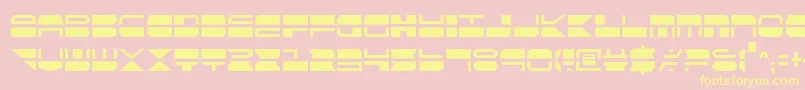 QuickmarkCondensed Font – Yellow Fonts on Pink Background