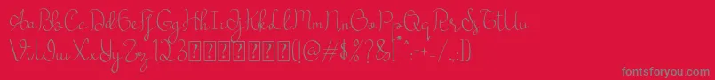 Khatabi Font – Gray Fonts on Red Background