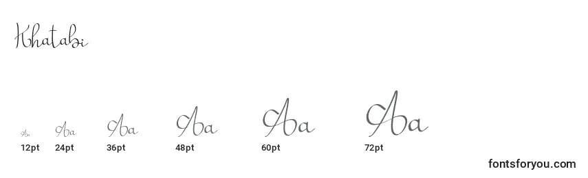 Размеры шрифта Khatabi