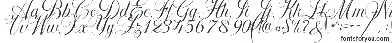 Czcionka Khatija Calligraphy – czcionki z kręceniami