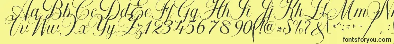 fuente Khatija Calligraphy – Fuentes Negras Sobre Fondo Amarillo