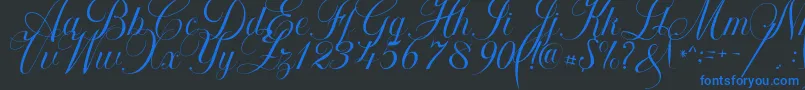 fuente Khatija Calligraphy – Fuentes Azules Sobre Fondo Negro