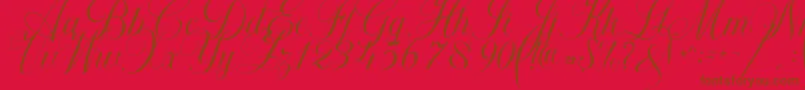 Khatija Calligraphy-Schriftart – Braune Schriften auf rotem Hintergrund