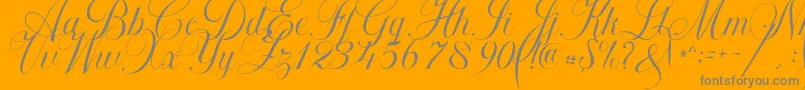 Khatija Calligraphy Font – Gray Fonts on Orange Background