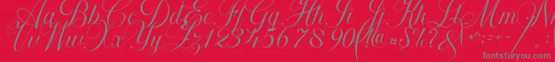 Khatija Calligraphy Font – Gray Fonts on Red Background