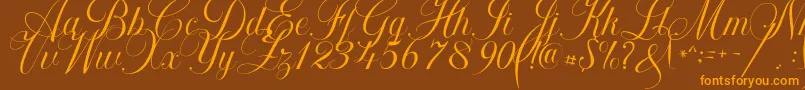 fuente Khatija Calligraphy – Fuentes Naranjas Sobre Fondo Marrón