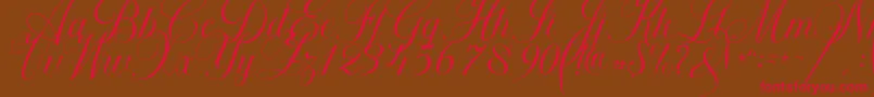 Khatija Calligraphy Font – Red Fonts on Brown Background