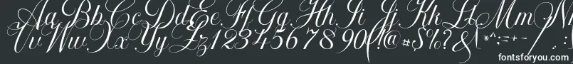 フォントKhatija Calligraphy – 白い文字